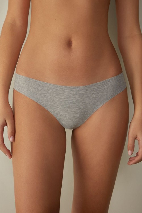 Intimissimi Seamless Supima® Pamuklu Brazilian Panties Gri Açık Gri | BHDOA-2967