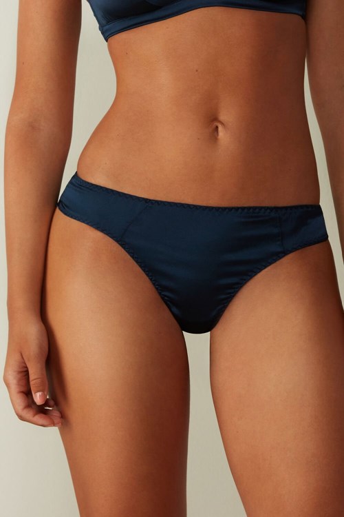 Intimissimi Silk Cheeky Briefs Mavi Mavi | AFREZ-3786