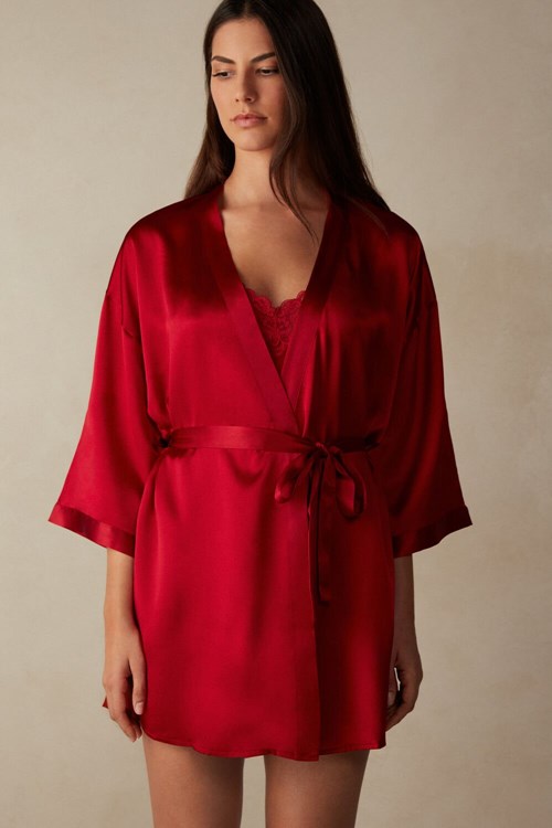 Intimissimi Silk Kimono Kırmızı Kırmızı | ATELC-4283