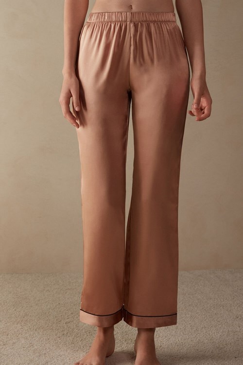 Intimissimi Silk Satin Pajama Pants Pembe | WDEKJ-1809