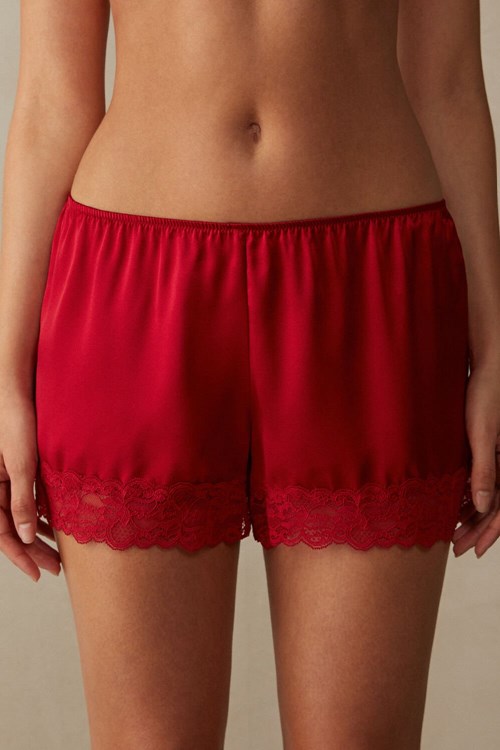 Intimissimi Silk Shorts Kırmızı Kırmızı | RQPVY-3457