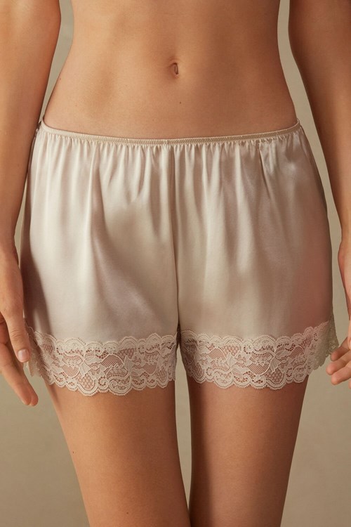 Intimissimi Silk Shorts Pembe | ICFZE-8371