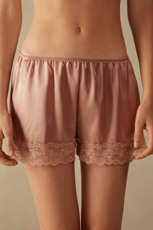 Intimissimi Silk Shorts Pembe | TWRXE-1627