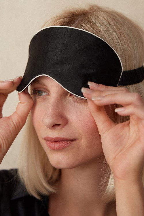 Intimissimi Silk Sleep Mask Siyah Siyah | EYOAF-5062