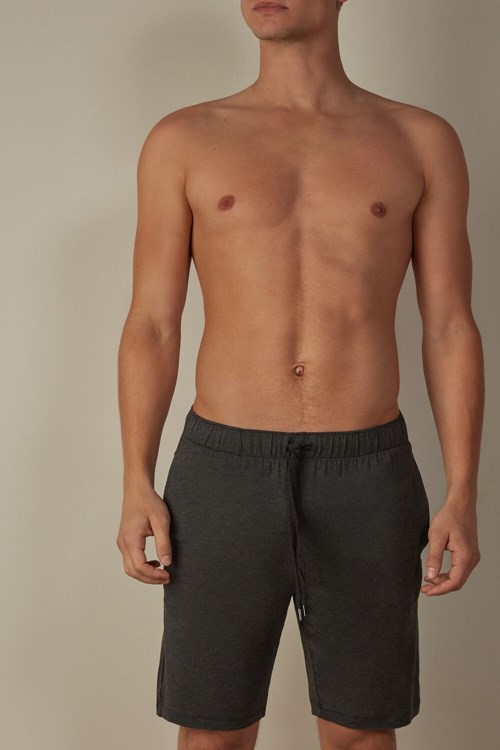 Intimissimi Silk and Modal Shorts Gri Koyu Gri | ZIOLE-0917