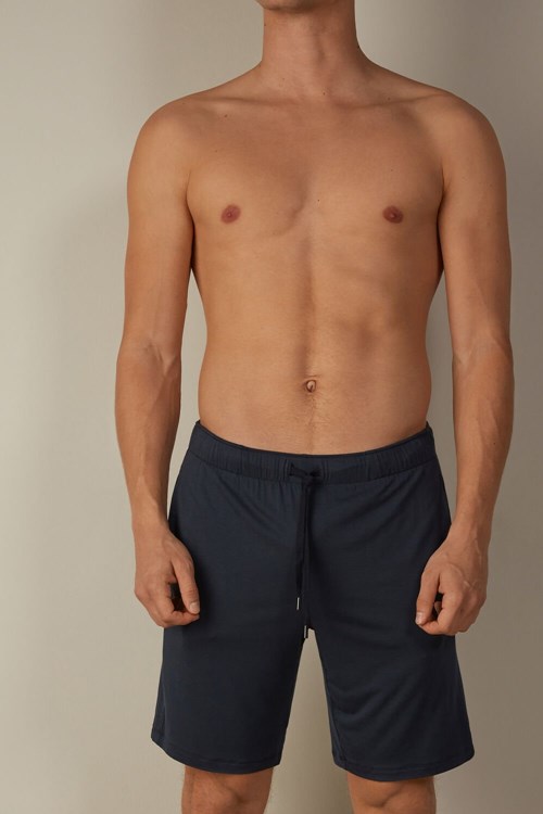 Intimissimi Silk and Modal Shorts Mavi Mavi | MBQNG-5791