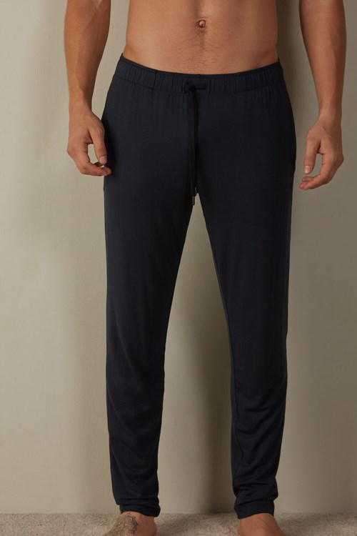 Intimissimi Silk and Modal Trousers Mavi | XFKIL-5637