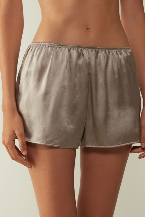 Intimissimi Smooth Silk-Satin Shorts Bej Rengi | TIHOW-5160