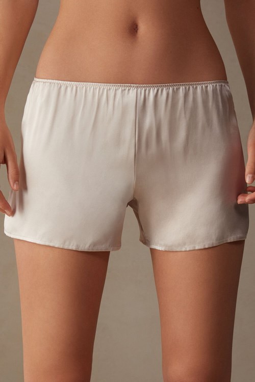 Intimissimi Smooth Silk-Satin Shorts Pembe | BWLEV-7324