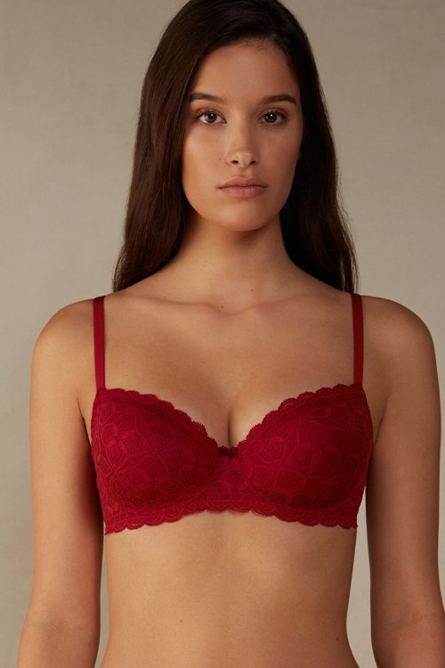 Intimissimi Sofia Balconette Bra in Dantel Kırmızı Kırmızı | IRWSK-2930