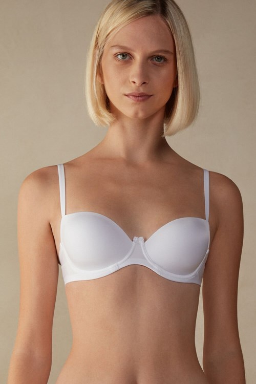 Intimissimi Sofia Balconette Bra in Ultralight Microfiber Beyaz Beyaz | QLVGI-9312
