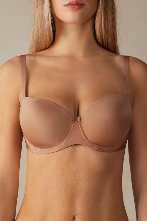Intimissimi Sofia Balconette Bra in Ultralight Microfiber Bej Rengi | SMPDA-8469