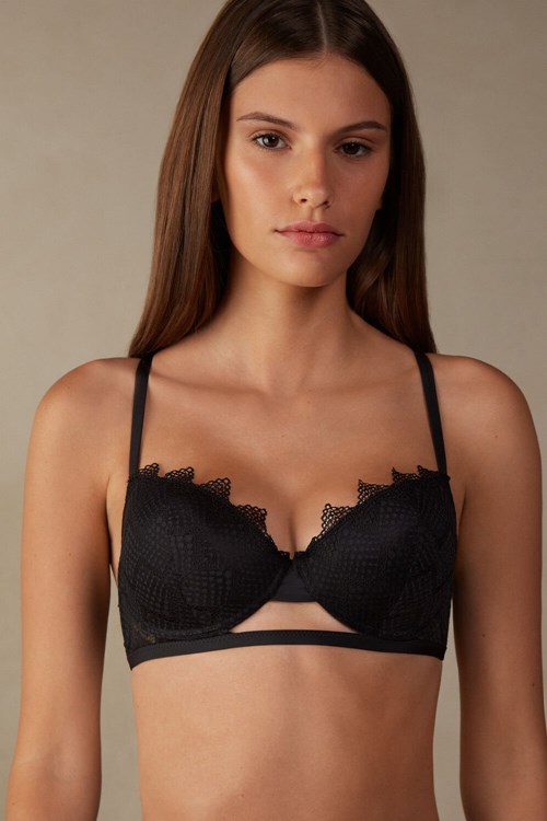 Intimissimi Sofia Urban Nomad Balconette Bra Siyah | SCMUV-9753