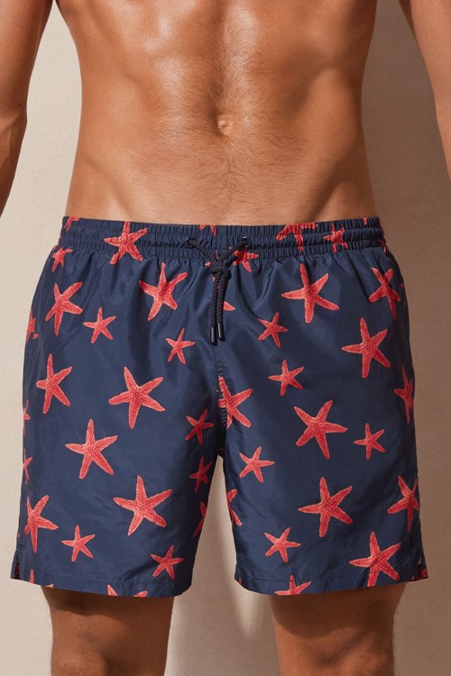 Intimissimi Starfish Print Swim Trunks Mavi Mavi Baskılı | RAYIJ-2890