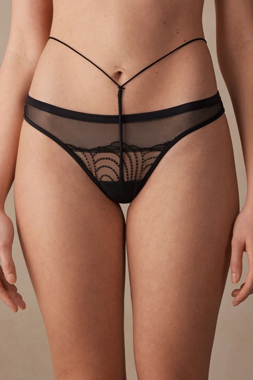 Intimissimi Steal the Show High Rise Brazilian Siyah Siyah | DNWKH-4536