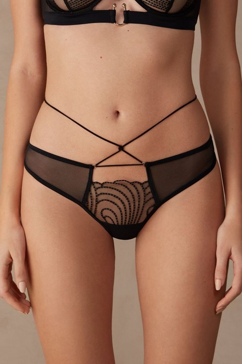 Intimissimi Steal the Show Tanga Siyah Siyah | LOWFP-8506