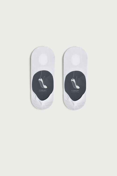 Intimissimi Stretch Pamuklu Footlet Socks Beyaz Beyaz | ELUNQ-0742
