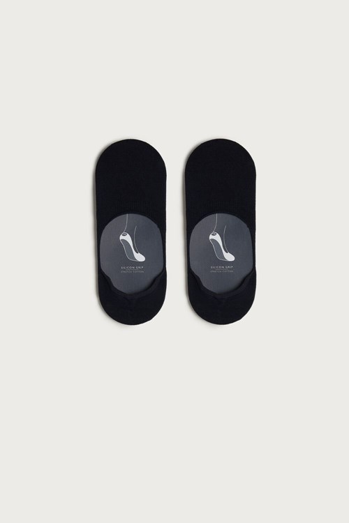 Intimissimi Stretch Pamuklu Footlet Socks Siyah | PXMHW-2015