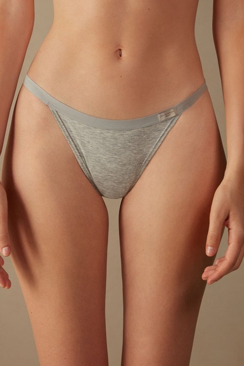 Intimissimi String Tanga in Pamuklu Gri Açık Gri | FLRKI-3946