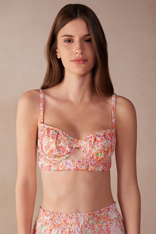 Intimissimi Summer Journey Bra Top Renkli Baskılı | EFTMX-1609