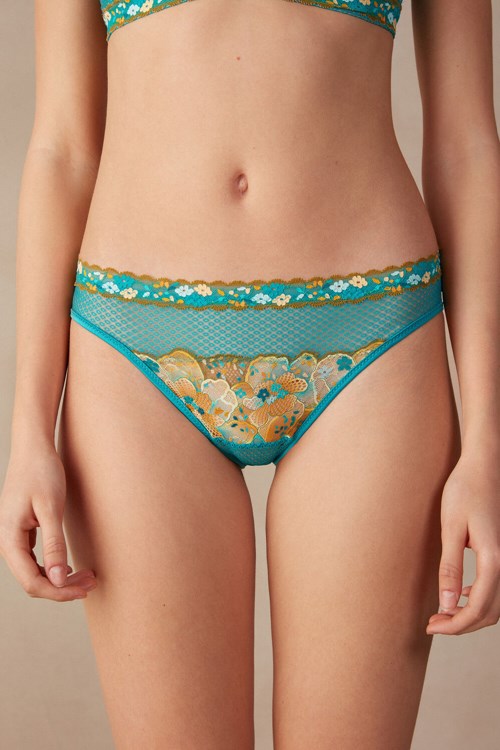 Intimissimi Summer Vibes Panties Mavi Turkuaz Mavi | OSQRJ-8416
