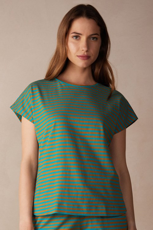 Intimissimi Summer Vibes Çizgili Top Yeşil | FJZEL-7039