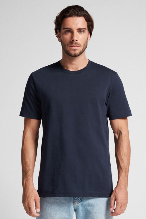 Intimissimi T-shirt in Pamuklu Jersey Mavi | PXEZJ-0386