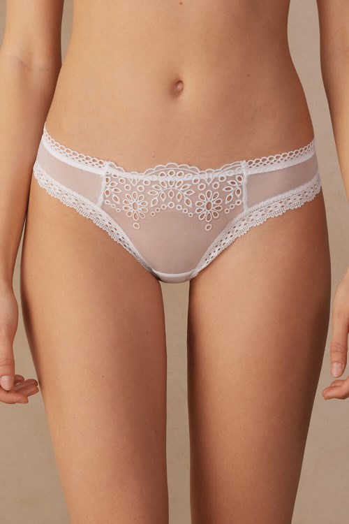Intimissimi Timeless Simplicity Brazilian Beyaz Beyaz | QCEBD-7546