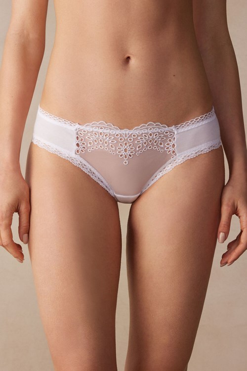 Intimissimi Timeless Simplicity Pamuklu Panties Beyaz Beyaz | ZAQDK-5638