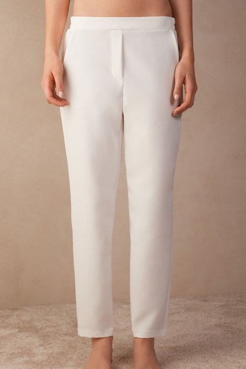 Intimissimi Trousers with Pockets Beyaz | NUYLS-6547