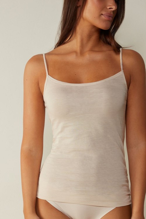 Intimissimi Ultrafresh Supima® Pamuklu Vest Top Pembe | LXEAC-3891