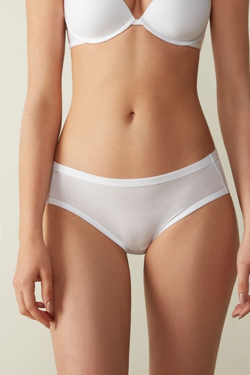 Intimissimi Ultralight Supima® Pamuklu Briefs Beyaz Beyaz | MNFVL-8352
