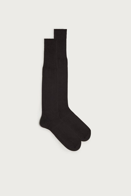 Intimissimi Uzun Cashmere-Silk-Pamuklu Blend Socks Gri | IGPDO-0423