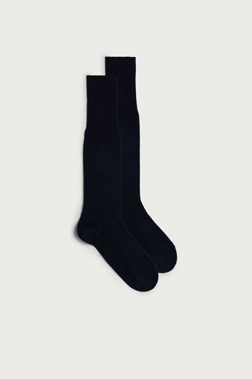 Intimissimi Uzun Warm Pamuklu Socks Mavi Mavi | UGAPH-5160